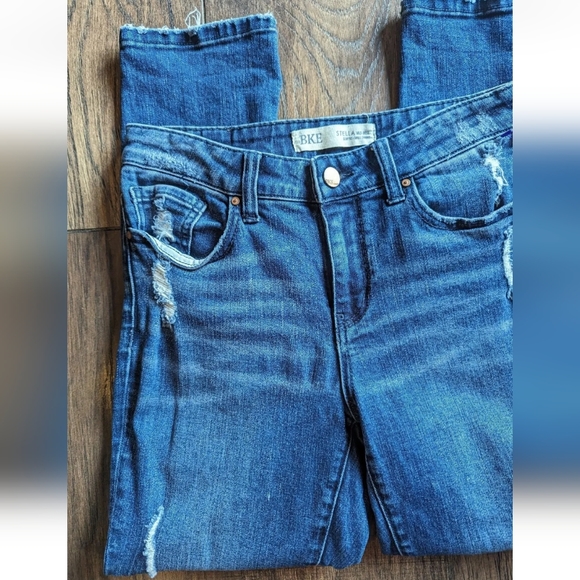 BKE Stella Mid Rise Slim Fit Ankle Skinny Jeans Womens Size 26 Distress Stretch. - Picture 3 of 15